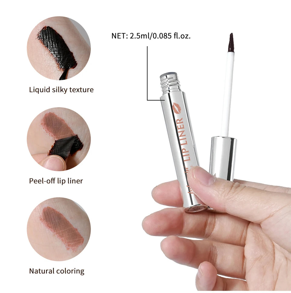 Magic Lip Liner Tattoo Set - Highly Pigmented Matte Peel-Off, Waterproof &amp; Transfer-Proof Lip Stain