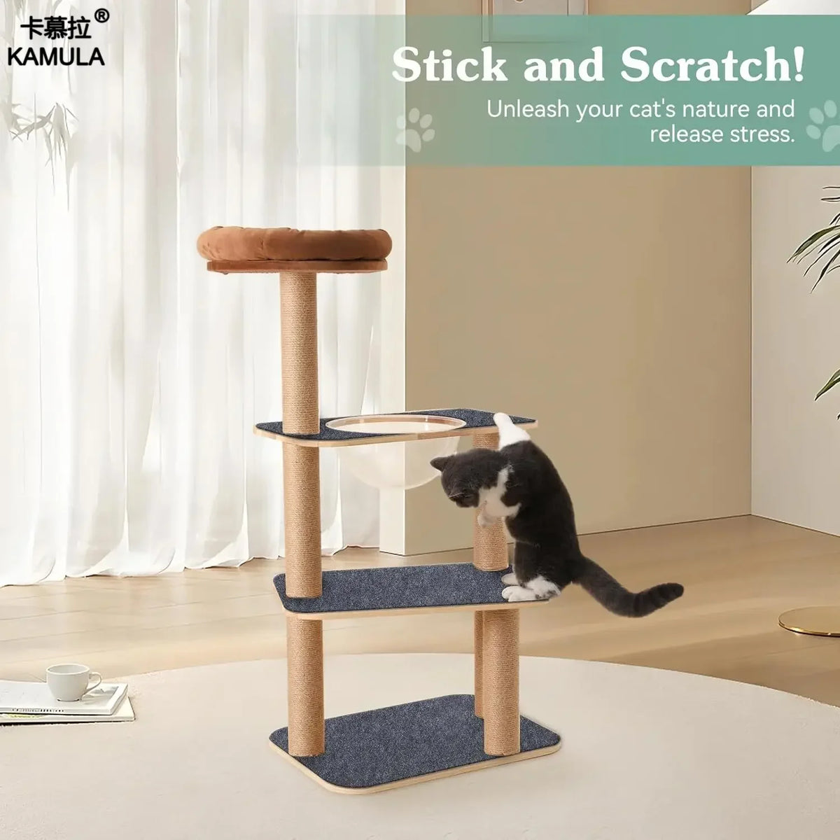 Self-Adhesive Cat Scratching Mat: Trimmable Carpet for Furniture Protection Against Scratching