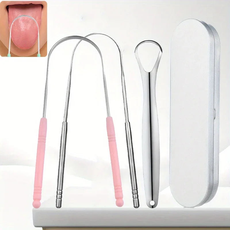 Stainless Steel Tongue Scraper - Oral Hygiene Tool