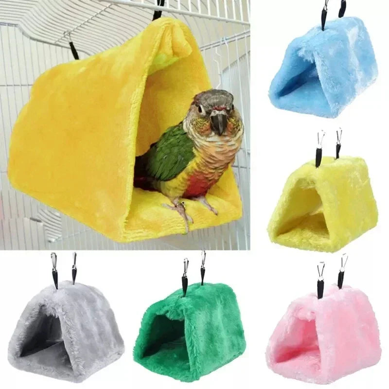 Hanging Bird Hammock Tent – Cozy Bed &amp; Cage Decor for Parrots and Birds