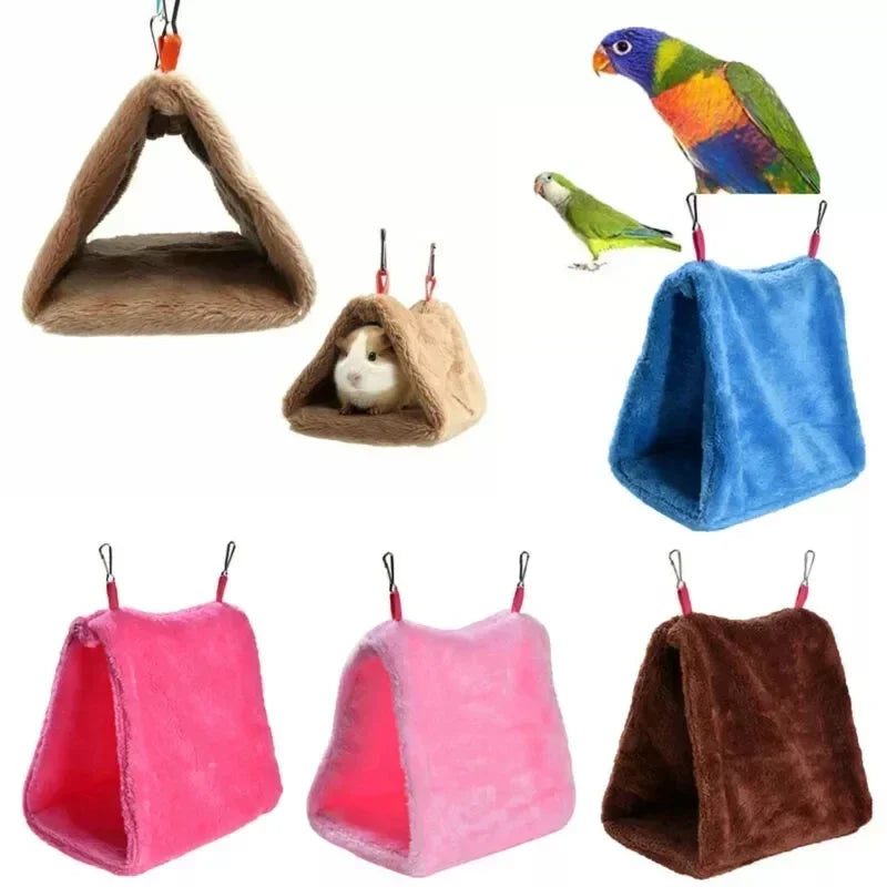 Hanging Bird Hammock Tent – Cozy Bed &amp; Cage Decor for Parrots and Birds