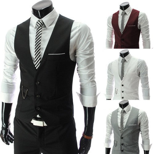 Men&#39;s Casual Sleeveless Formal Business Jacket