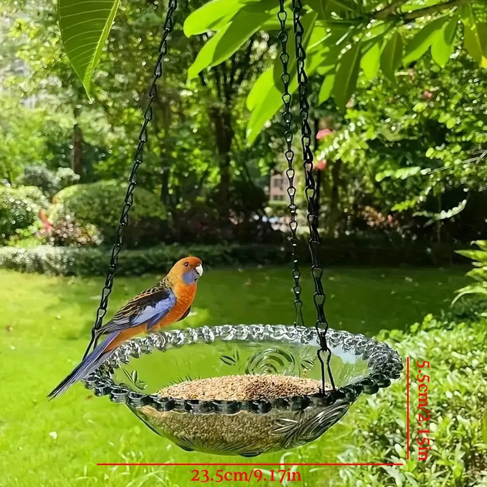 Outdoor Hanging Bird Feeder - Decorative Pendant for Garden and Courtyard