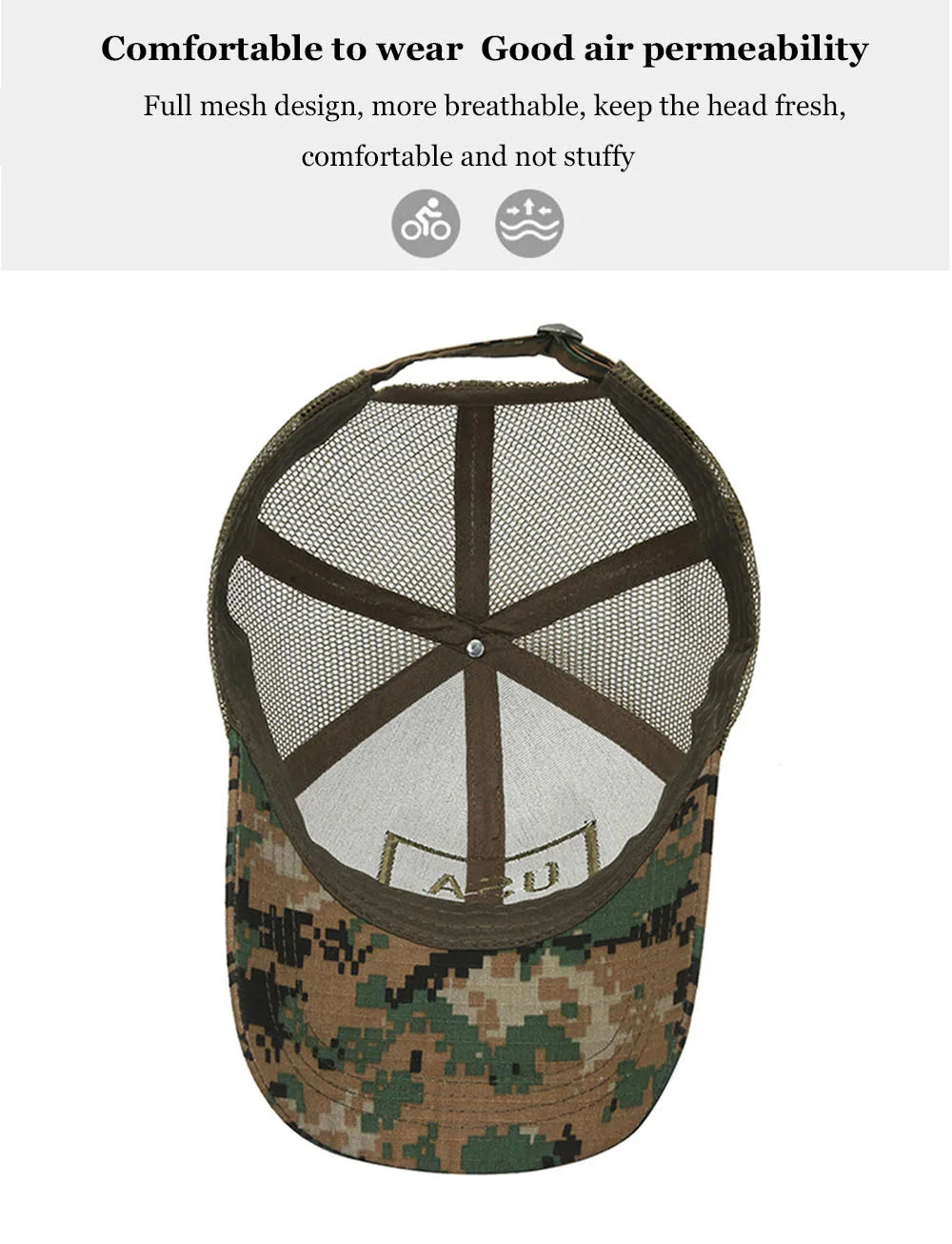 Men&#39;s American Flag Camouflage Baseball Cap – Breathable Tactical Outdoor Hat, Adjustable and Stylish Casquette