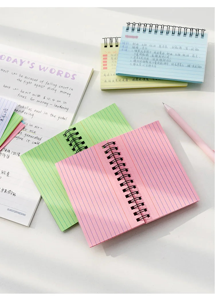 Horizontal Line Tearable Coil Notebook - Cuaderno Journal for Office and Diary