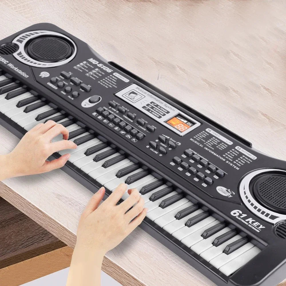 Kids Electronic Piano Keyboard - 61/37 Keys with Microphone