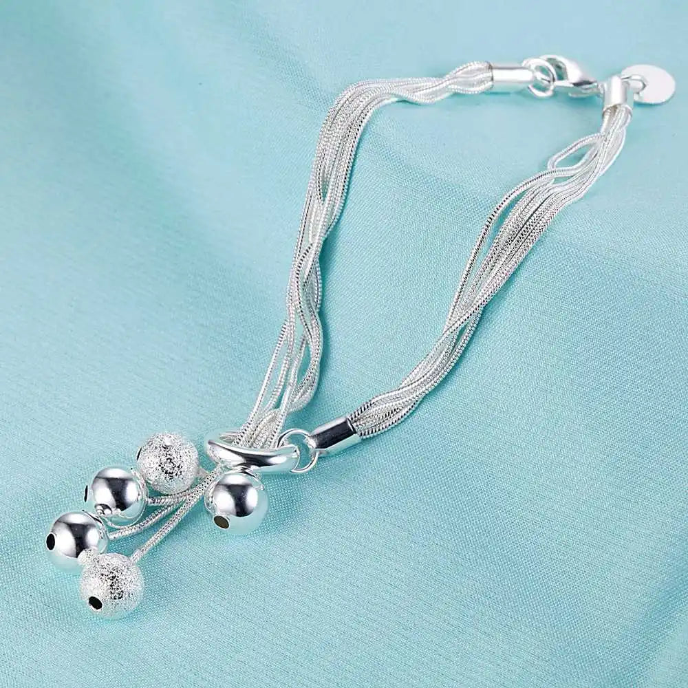 925 Sterling Silver Heart Bracelet for Women and Men, High-Quality Romance Chain Fashion Jewelry for Engagement, Party and Wedding Gift