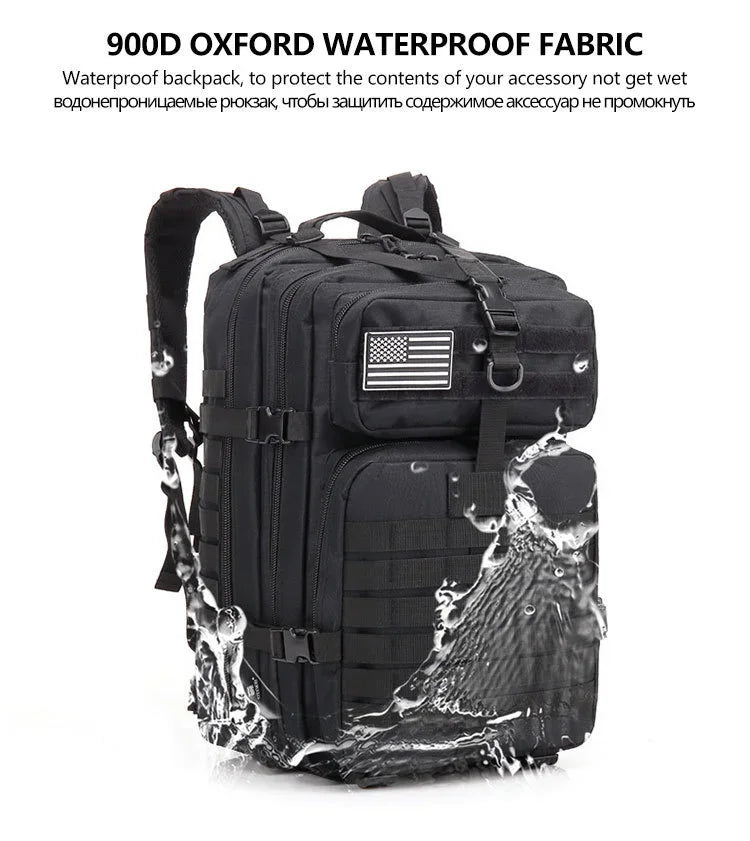 Reliable 30/45L Tactical Backpack for Travel, Hiking, and Outdoor Survival