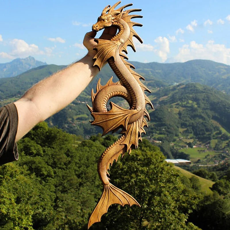 Resin Dragon Statues: Fantasy Animal Sculptures for Garden and Patio Decor