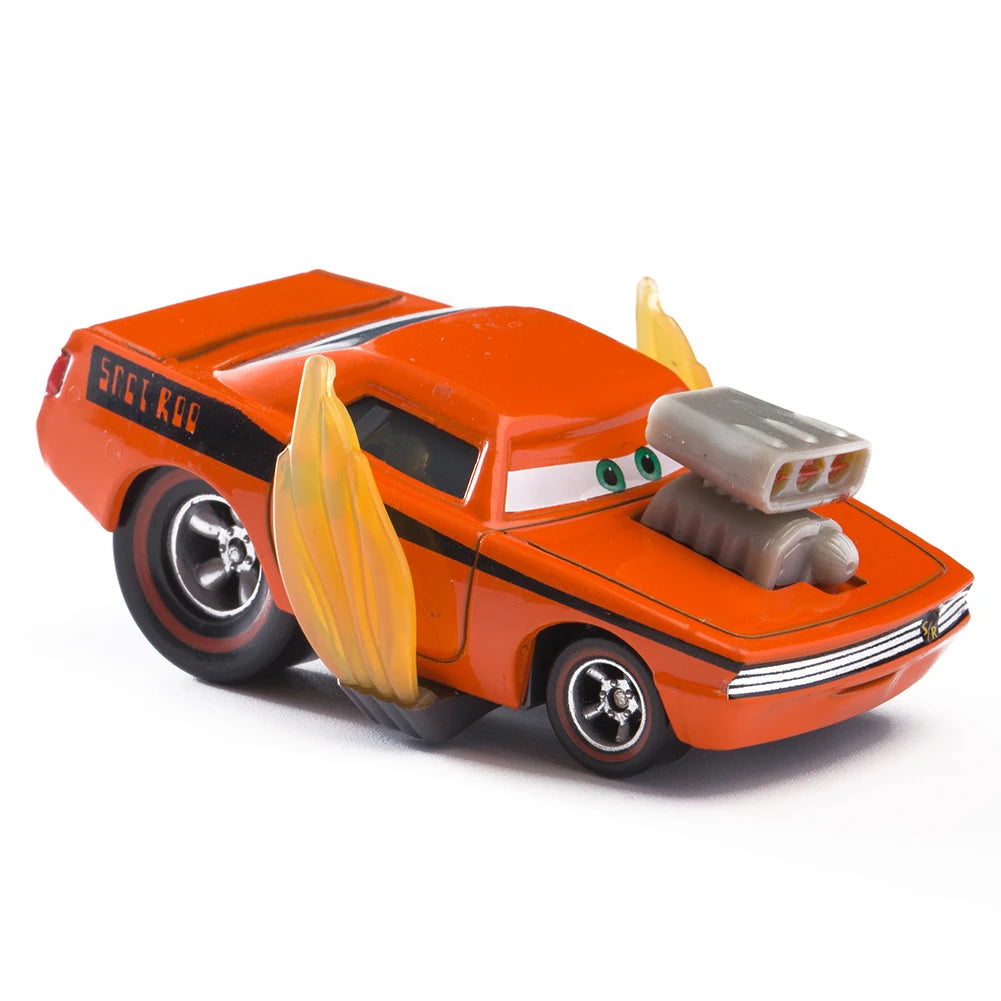 Disney Pixar Cars Lightning McQueen 1:55 Alloy Metal Model Car – Includes Mater and Sheriff