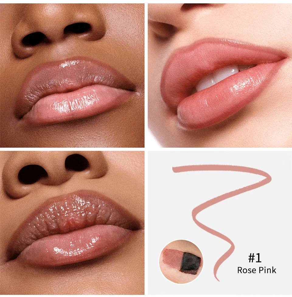 Magic Lip Liner Tattoo Set - Highly Pigmented Matte Peel-Off, Waterproof &amp; Transfer-Proof Lip Stain