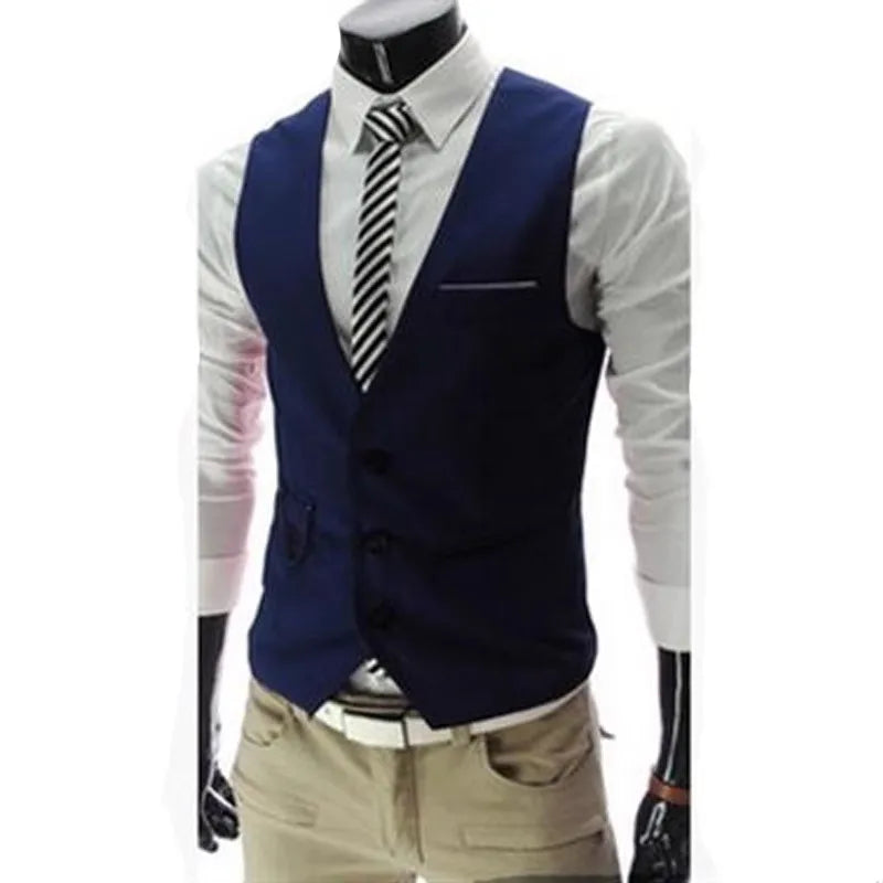 Men&#39;s Casual Sleeveless Formal Business Jacket