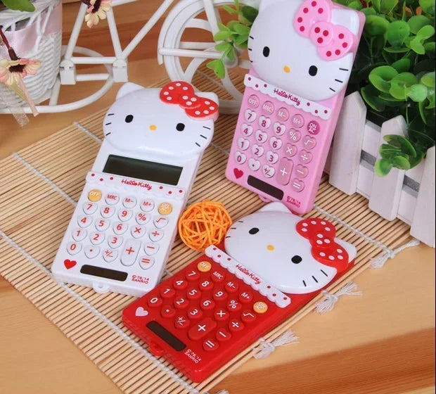 Hello Kitty Cute Electronic Calculator - Desktop Tool for School and Office Use