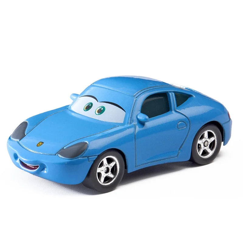 Disney Pixar Cars Lightning McQueen 1:55 Alloy Metal Model Car – Includes Mater and Sheriff