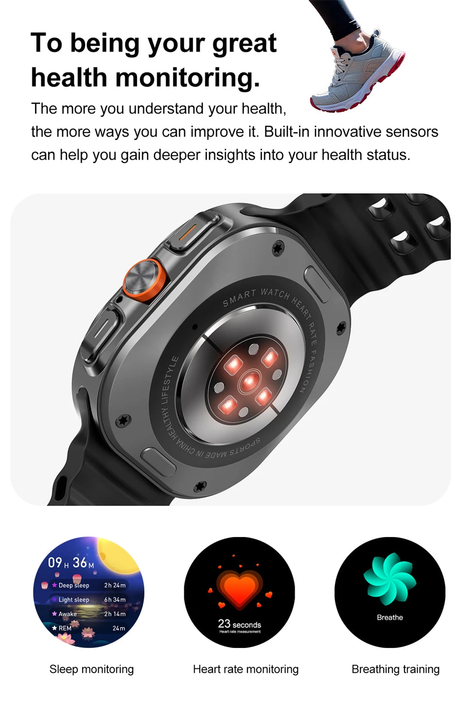 Smart Watch 7 Ultra - AMOLED Fitness & Health Tracker