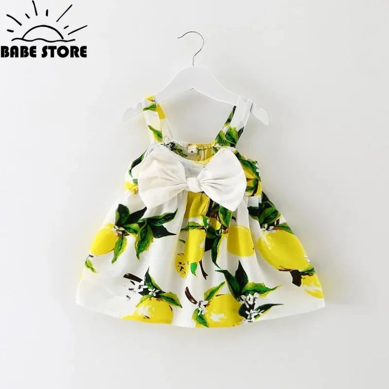 Newborn Princess Dress with Big Bow – Cute Summer Baby Girl Outfit