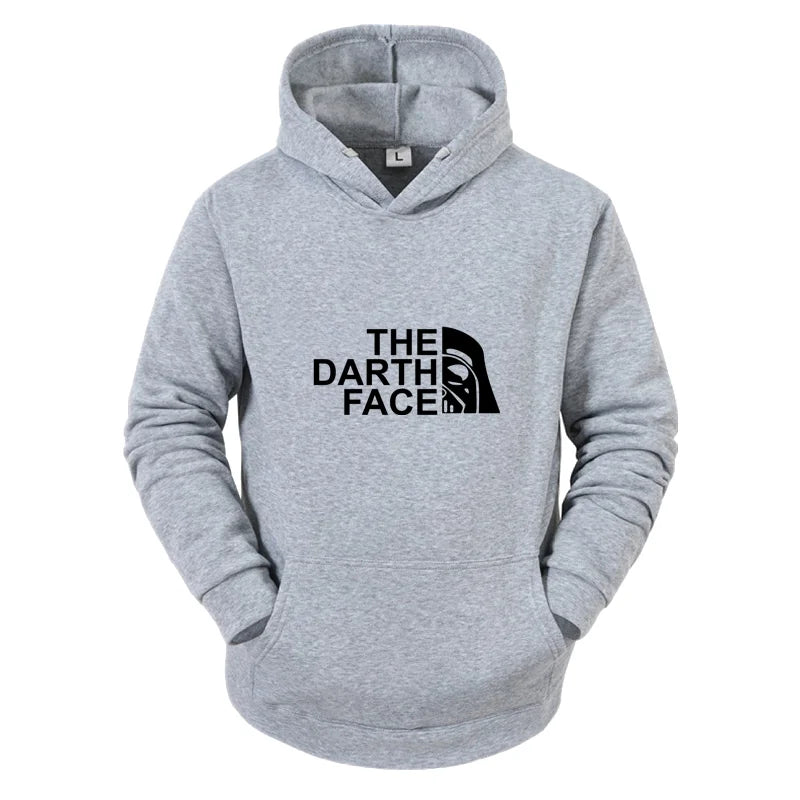 Men's Printed Fleece Hoodie for Men and Women, Casual Pullover Sweatshirt, Autumn Winter Streetwear Sportswear
