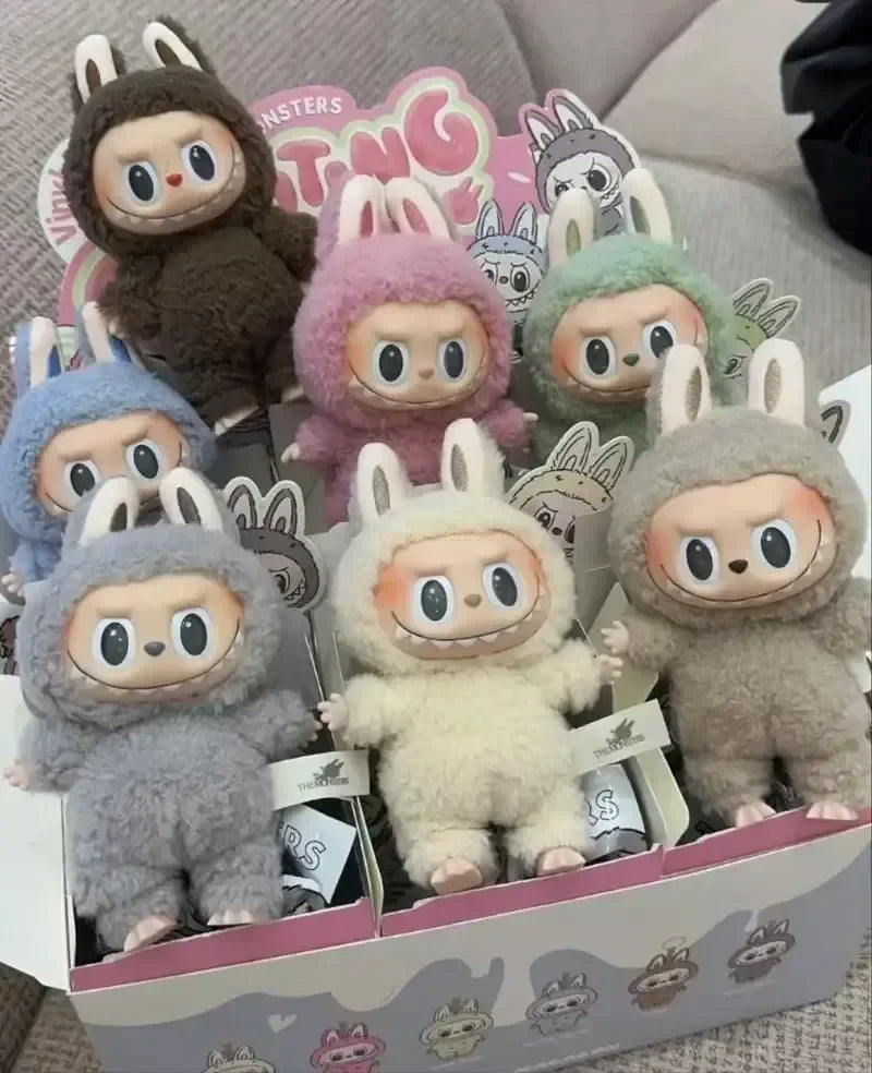 High-Quality Labubu Monster Figures: Cute 1:1 Replica Gift Box Set