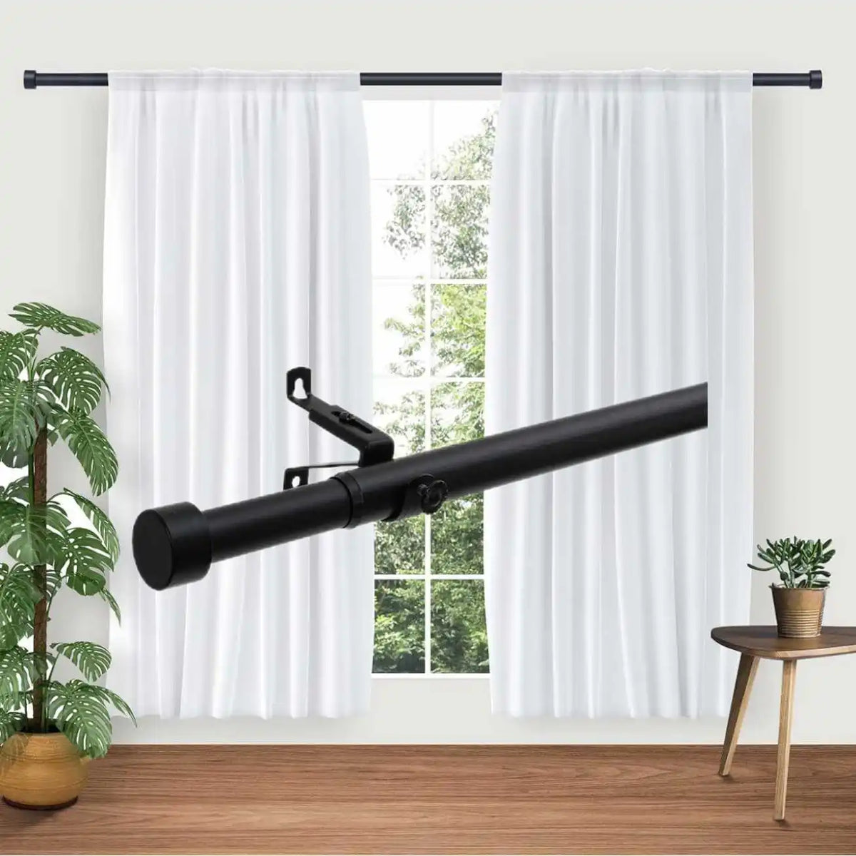 32-79 Inch Silent Roman Curtain Rod: Nordic Single Pole for Modern Minimalist Style