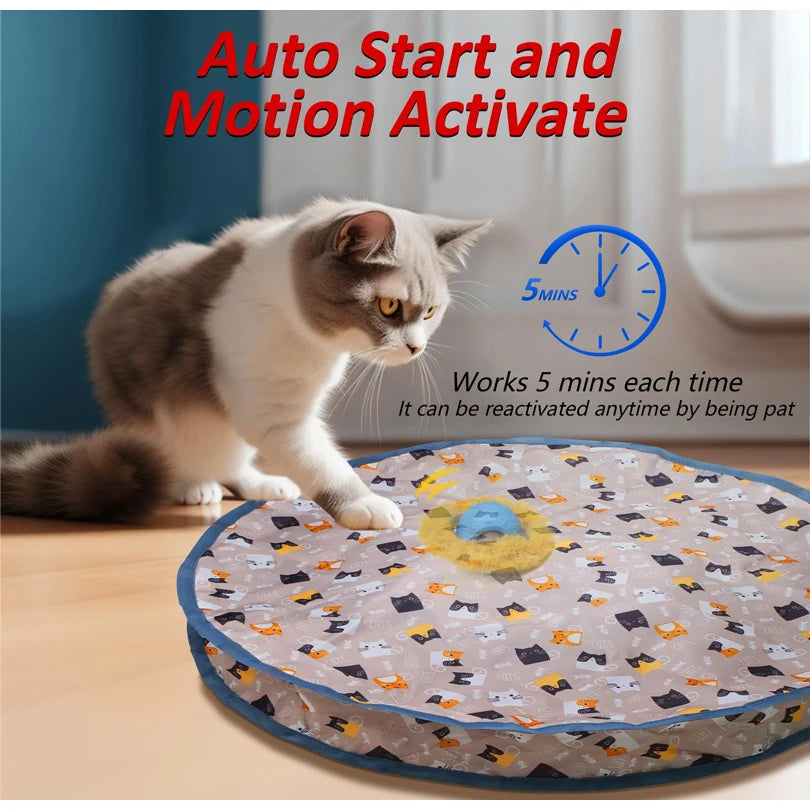 Motion-Activated Interactive Cat Toy Ball – Hide and Seek Fun for Indoor Play