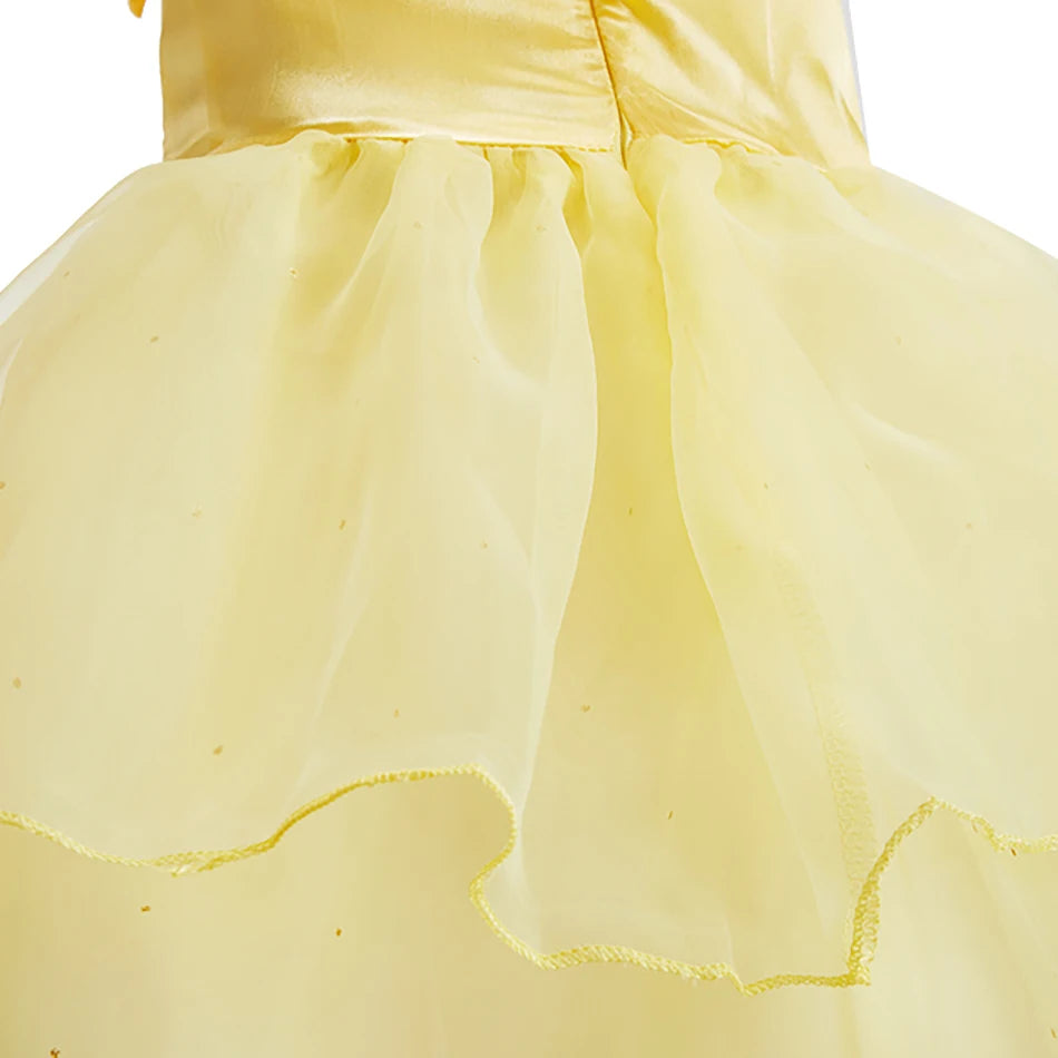 Rapunzel Dress for Girls – Cinderella Belle Dress-Up Fantasy Costume for Birthday Parties and Halloween