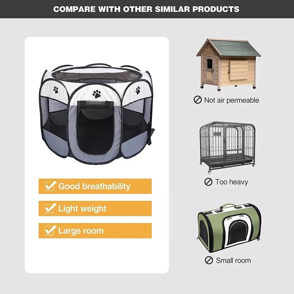 Portable Foldable Cat Tent: Easy-Setup Outdoor Travel House for Cats and Small Dogs