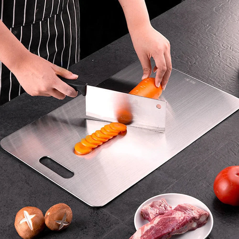 316 Stainless Steel Panel and Chopping Board: Thickened Double-Sided Cutting Board for Kitchen – Ideal for Dough Kneading