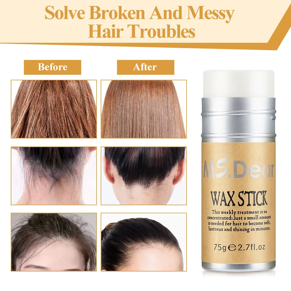 Hair Wax Stick - Non-Greasy Styling for Wigs &amp; Broken Hair