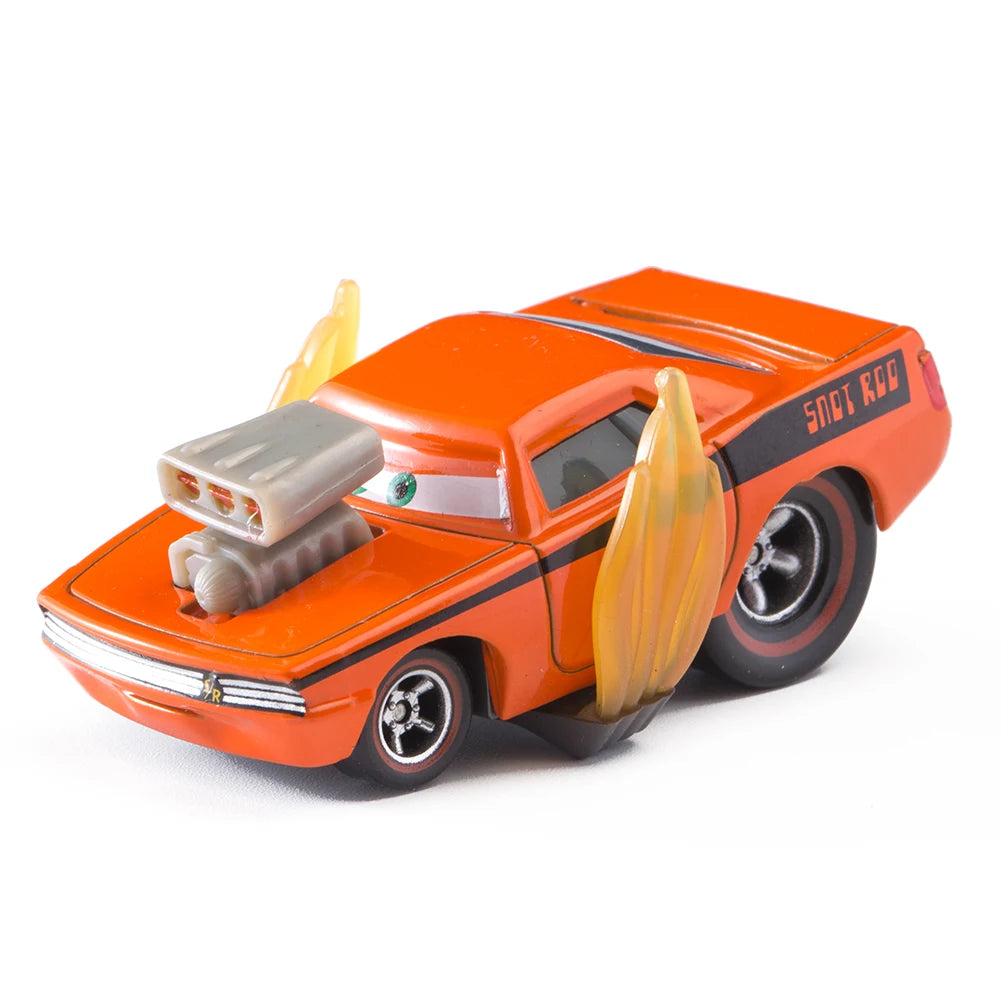 Disney Pixar Cars Lightning McQueen 1:55 Alloy Metal Model Car – Includes Mater and Sheriff