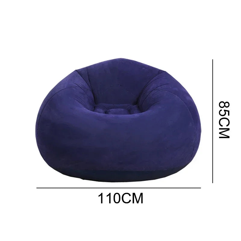 Large Lazy Inflatable Sofa Chair: PVC Lounger Bean Bag for Living Room