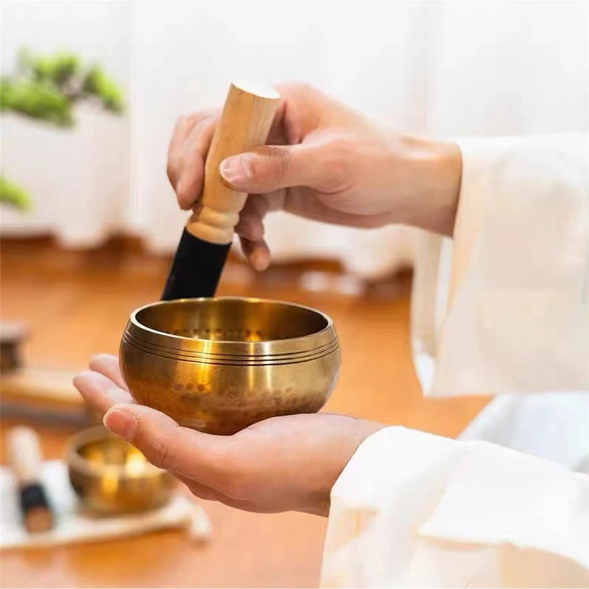 Tibetan Singing Bowl Set – Ideal for Meditation, Yoga, and Stress Relief Gift