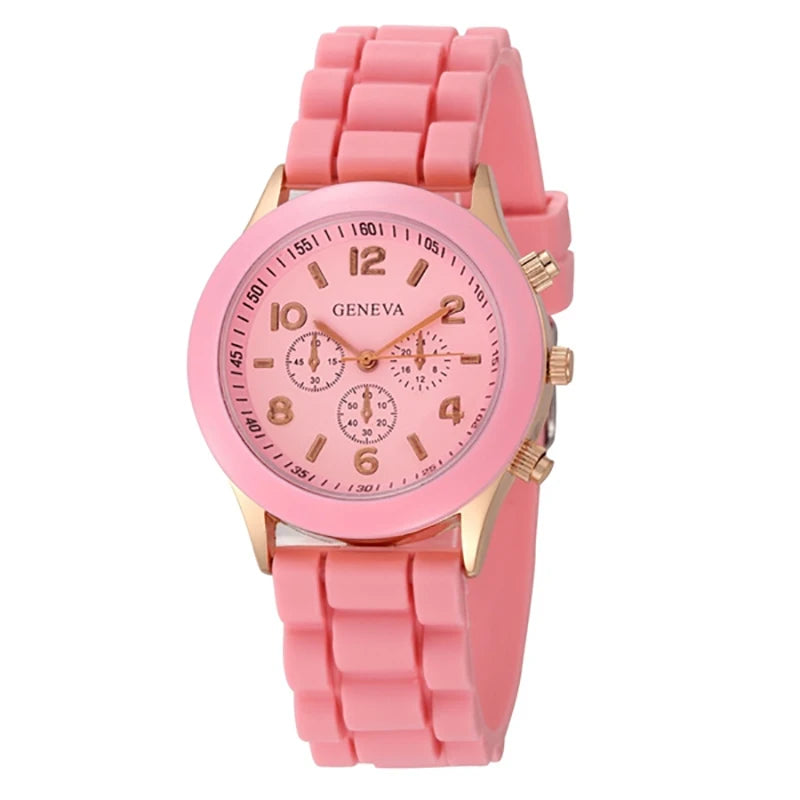 Women’s Fashion Luxury Watch – Silicone Strap Quartz Wrist Watch for Females