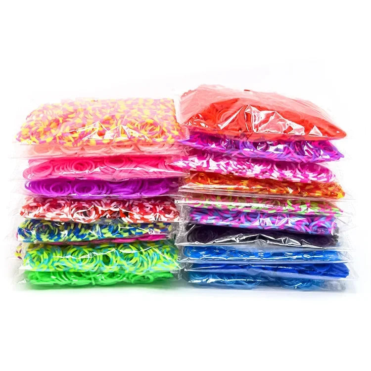 600 Elastic Rubber Loom Bands – Assorted Colors for DIY Homemade Bracelets