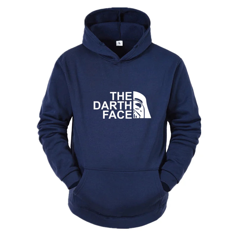 Men's Printed Fleece Hoodie for Men and Women, Casual Pullover Sweatshirt, Autumn Winter Streetwear Sportswear