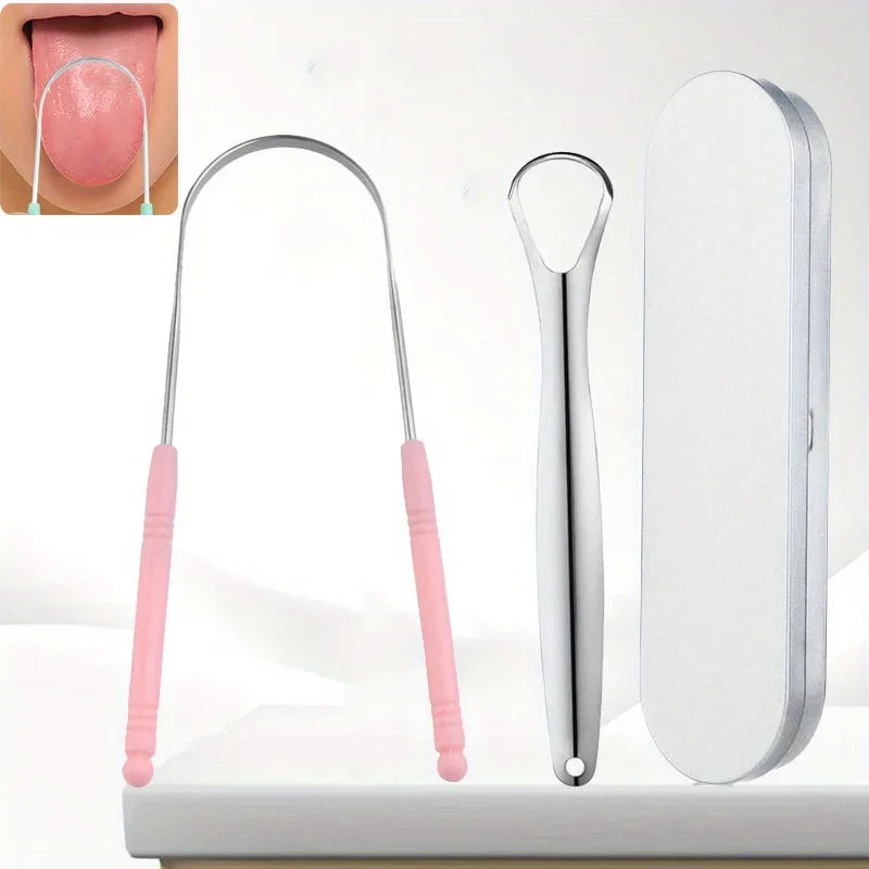 Stainless Steel Tongue Scraper - Oral Hygiene Tool
