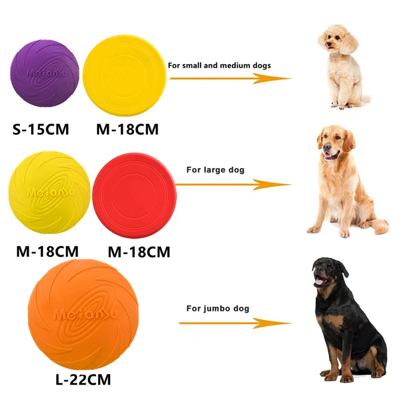 OUZEY Bite-Resistant Flying Disc – Durable Dog Toy for Outdoor Training &amp; Play