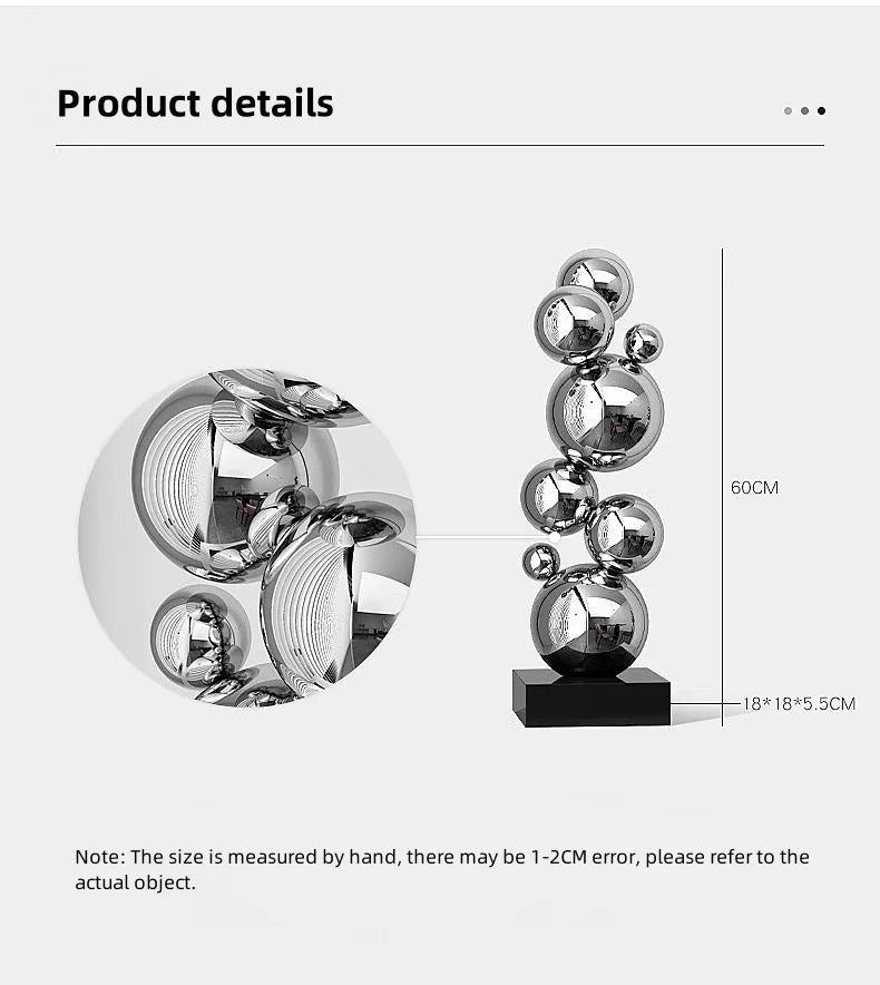 Stainless Steel Combination Ball Decoration for Home, Office, and Shop