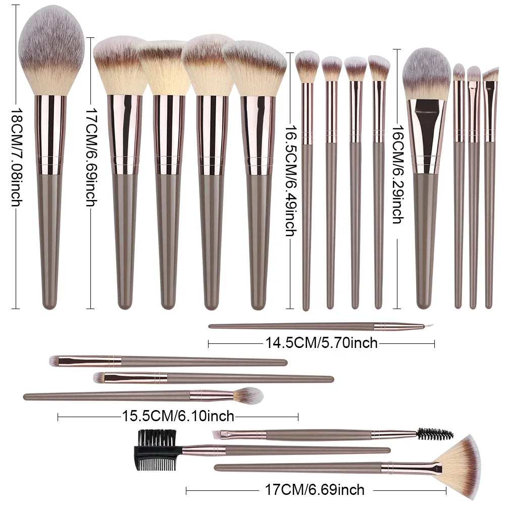 Makeup Brush Set - Foundation, Eyeshadow &amp; Blush Blending Tools