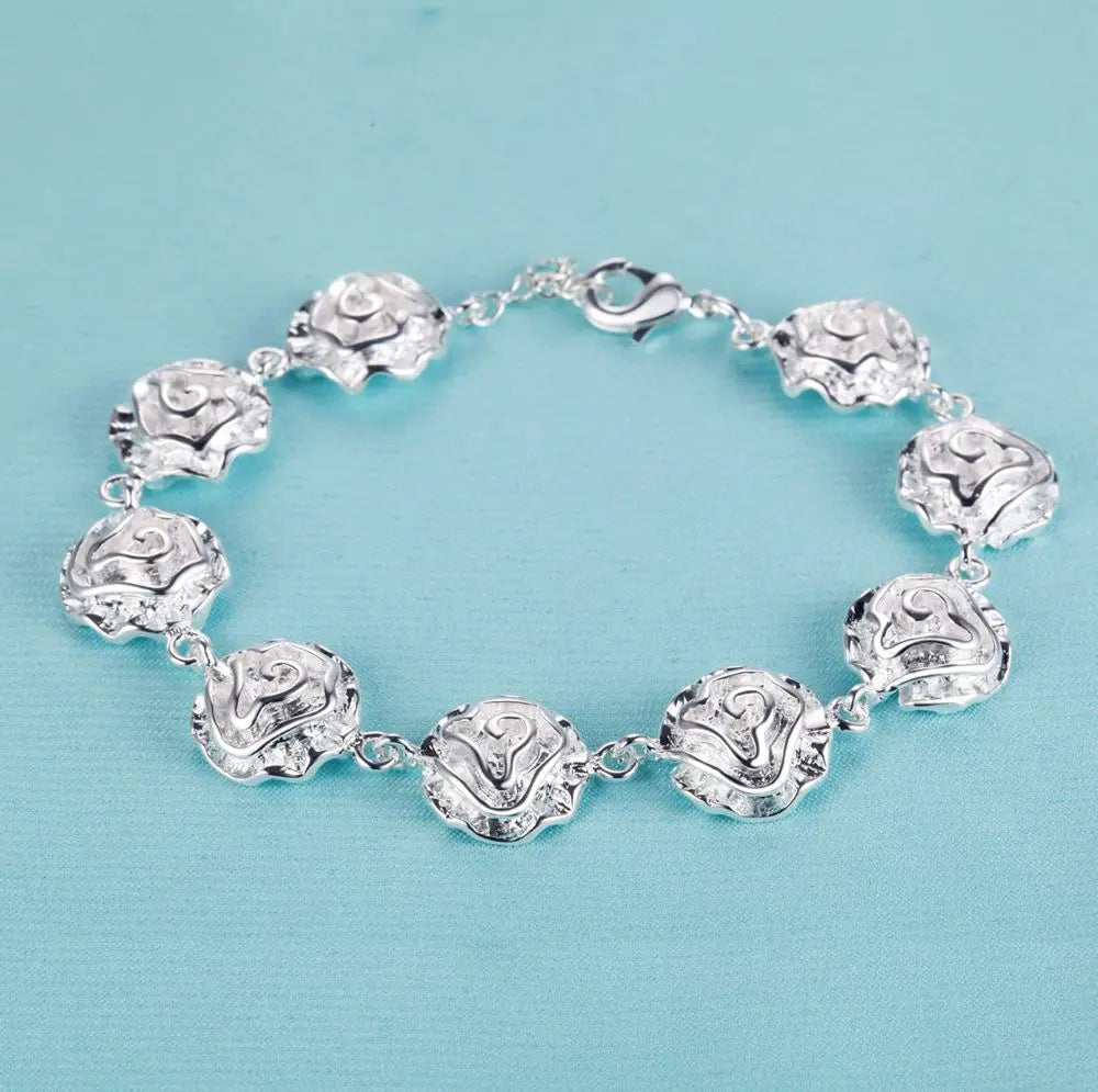 925 Sterling Silver Heart Bracelet for Women and Men, High-Quality Romance Chain Fashion Jewelry for Engagement, Party and Wedding Gift