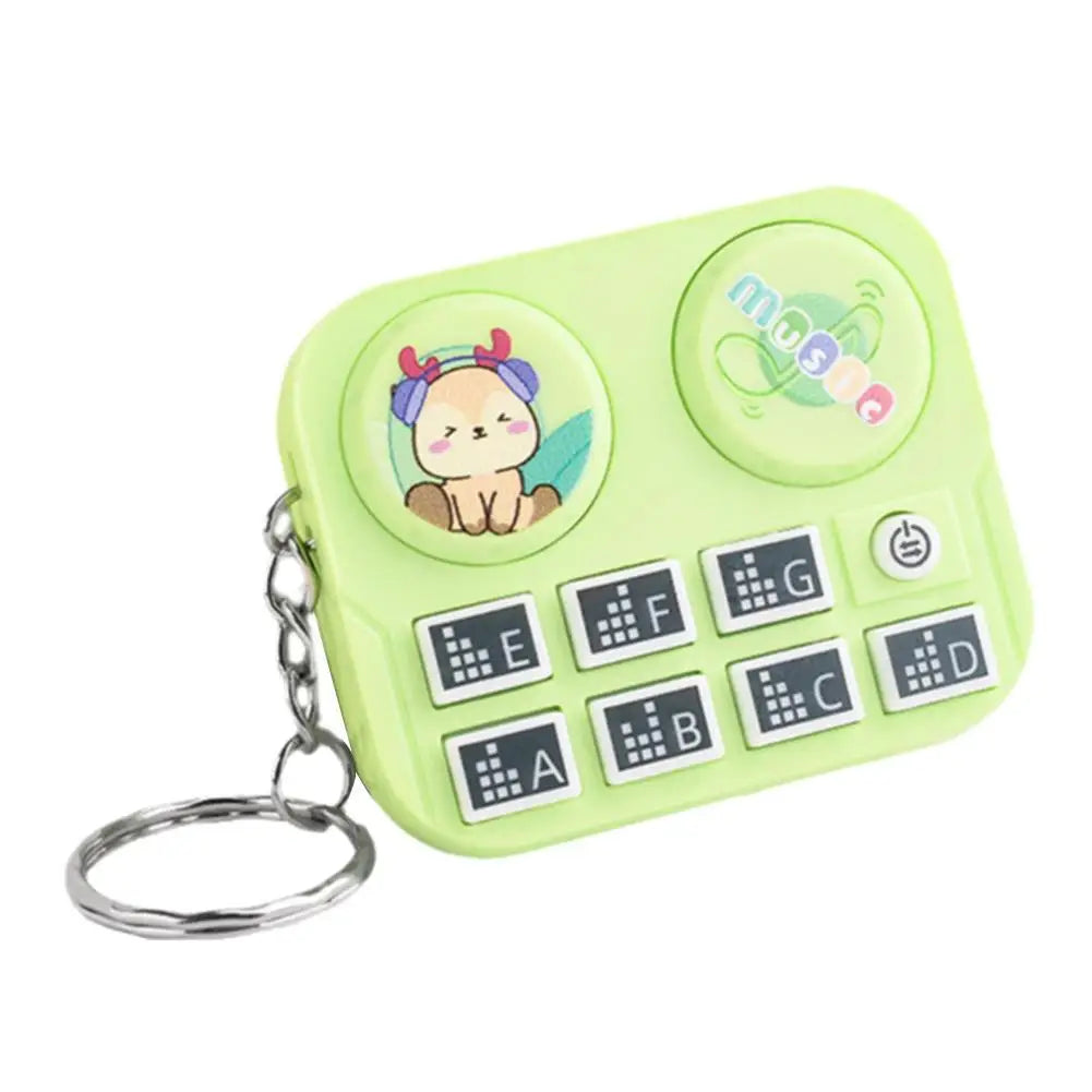 Mini DJ Music Disc Keychain Toy, Musical Sound Button Pendant, Fun Educational Gift for Kids