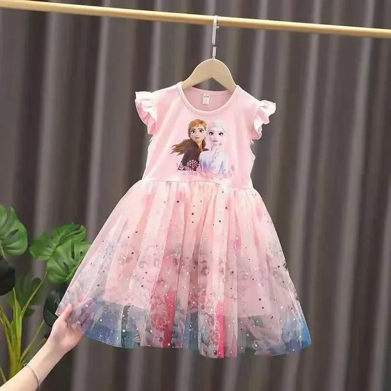 Summer Dresses For Girls -  Frozen Anna Elsa, Perfect for Birthday Parties and Children's Events