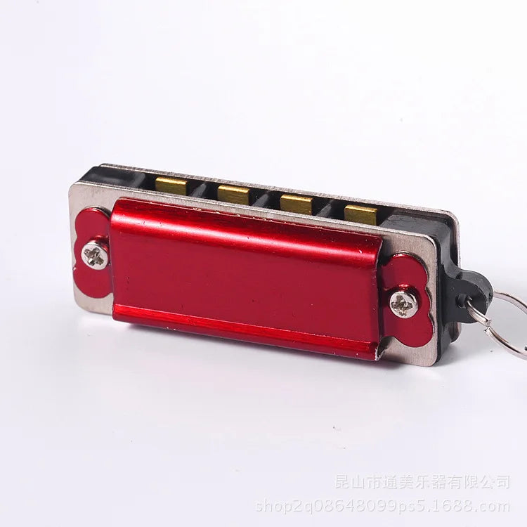 Mini Harmonica Necklace - 4 Hole, 8 Tone Portable Music Instrument for Kids