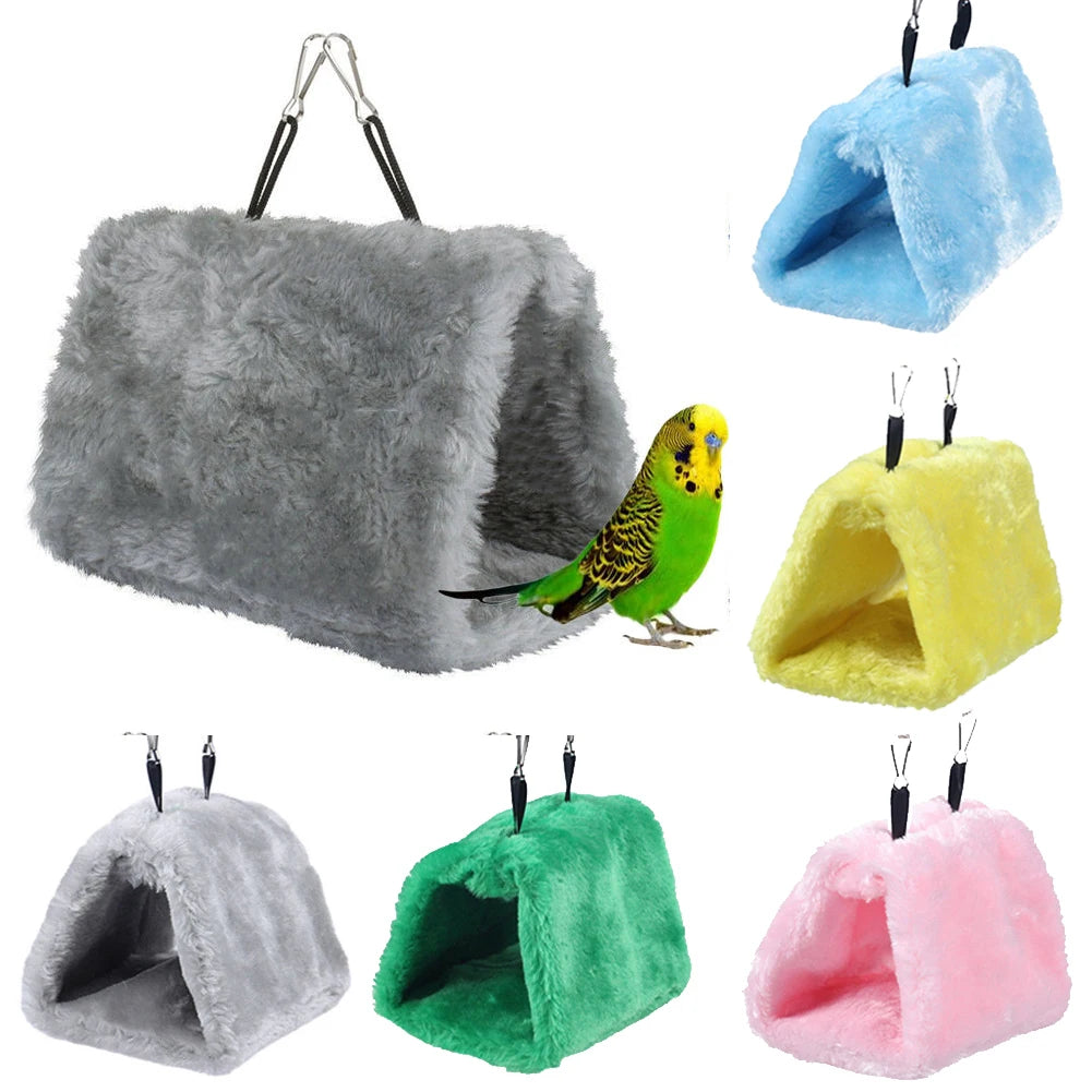 Hanging Bird Hammock Tent – Cozy Bed &amp; Cage Decor for Parrots and Birds