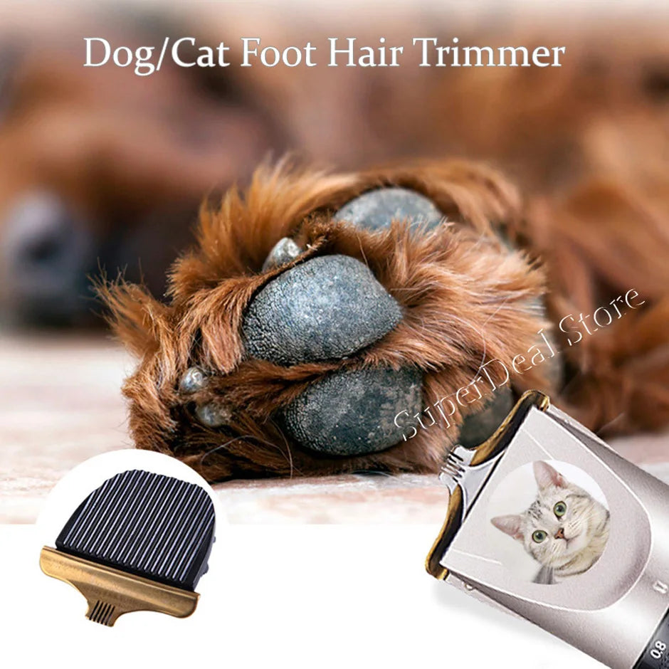 Professional Dog Hair Clipper: All-Metal Rechargeable Pet Trimmer for Quiet Grooming