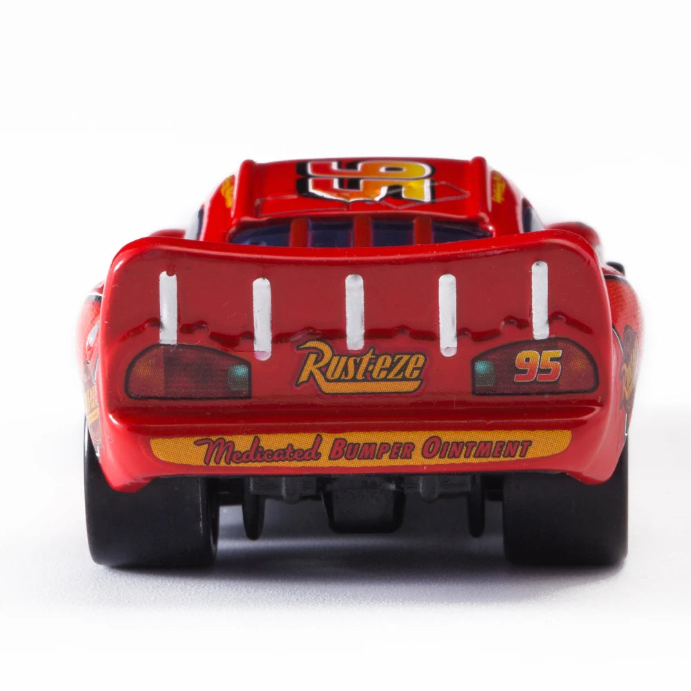 Disney Pixar Cars Lightning McQueen 1:55 Alloy Metal Model Car – Includes Mater and Sheriff