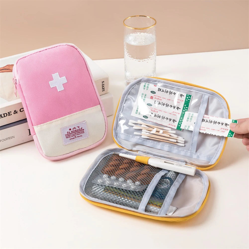 Portable First Aid Medical Kit for Travel and Camping Emergency Medicine Storage Organizer Pouch