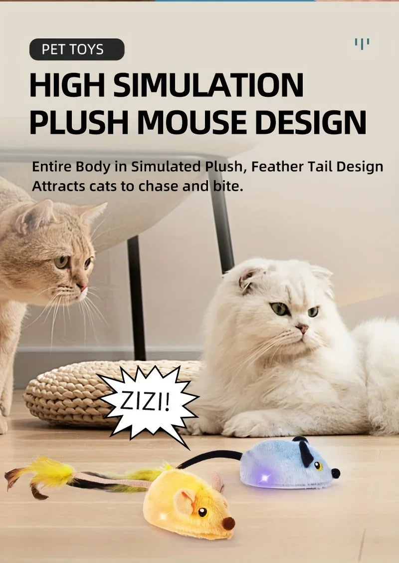 USB Rechargeable Electric Cat &amp; Mouse Toy – Interactive, Bite-Resistant Chasing Disc for Pets