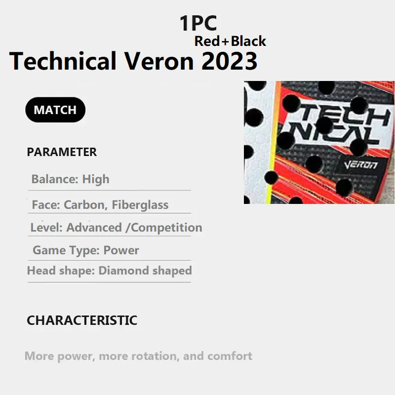 Professional-Grade Padel Tennis Racket | Lightweight Carbon Fiber Frame with Soft EVA Face