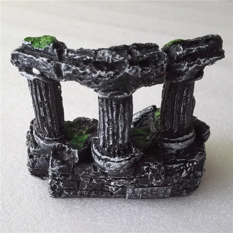 1pc Resin Stone Pillars: Retro Manual Decoration for Aquarium Fish Tank