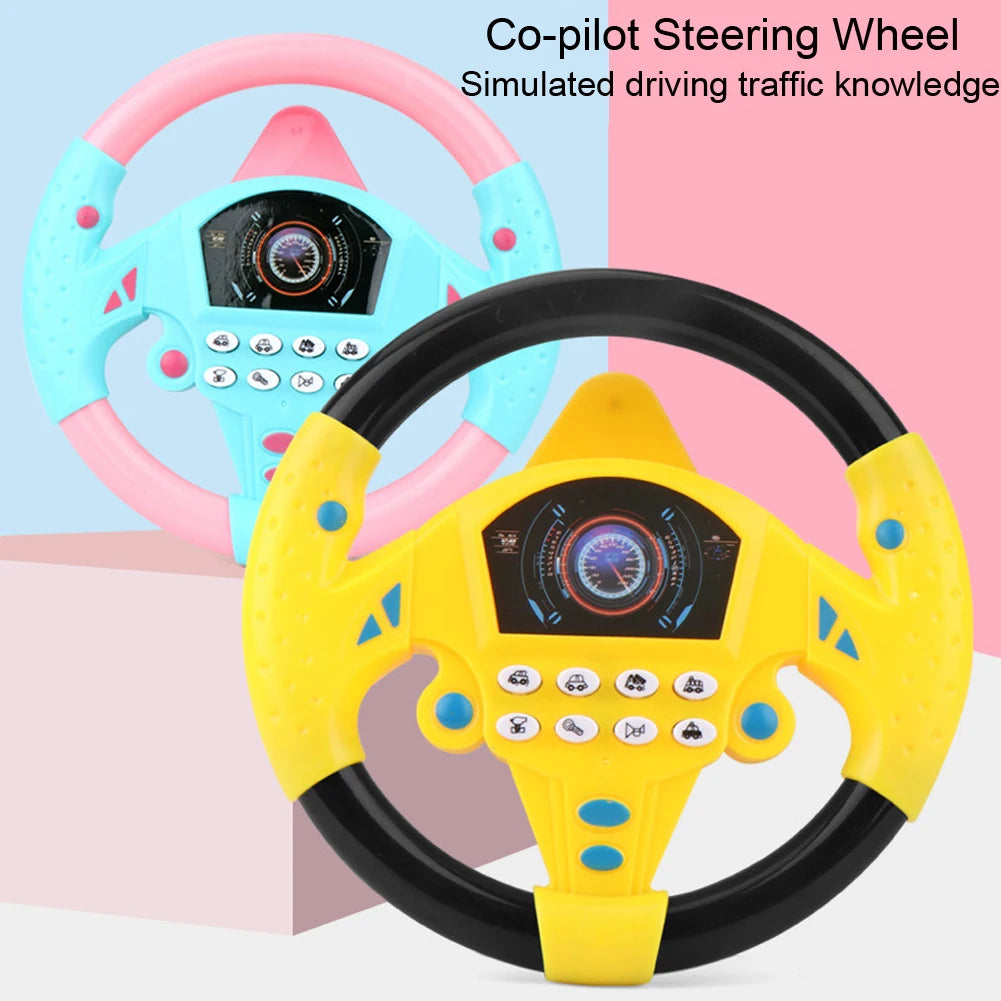 Kids&#39; Simulated Driving Toy: Steering Wheel with Sounds &amp; Music for Interactive Play